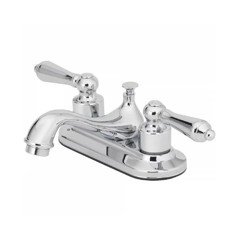 Oakbrook Bathroom Sink Faucet Two Handle Polished Chrome 4309-142 Drain Pop NEW
